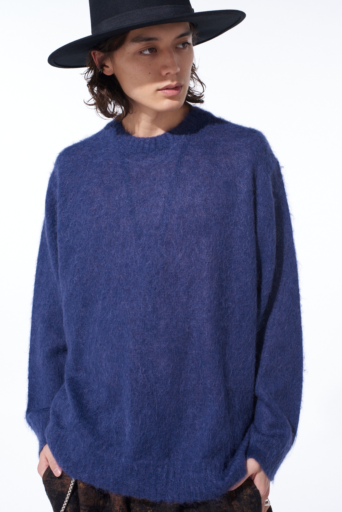 5G BRUSHED MOHAIR PULLOVER(M Navy): S'YTE｜THE SHOP YOHJI YAMAMOTO