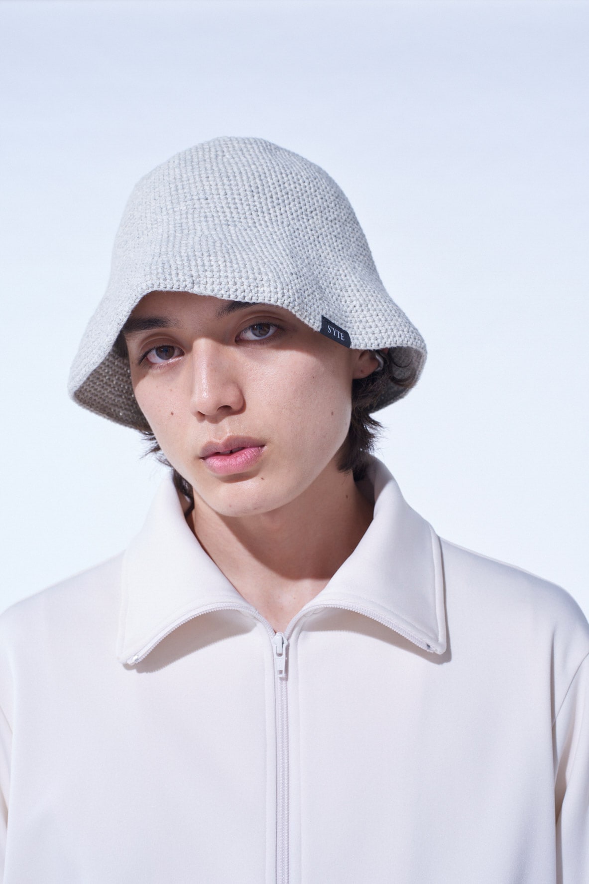 KNITTED TULIP HAT(FREE SIZE Heather gray): S'YTE｜THE SHOP YOHJI