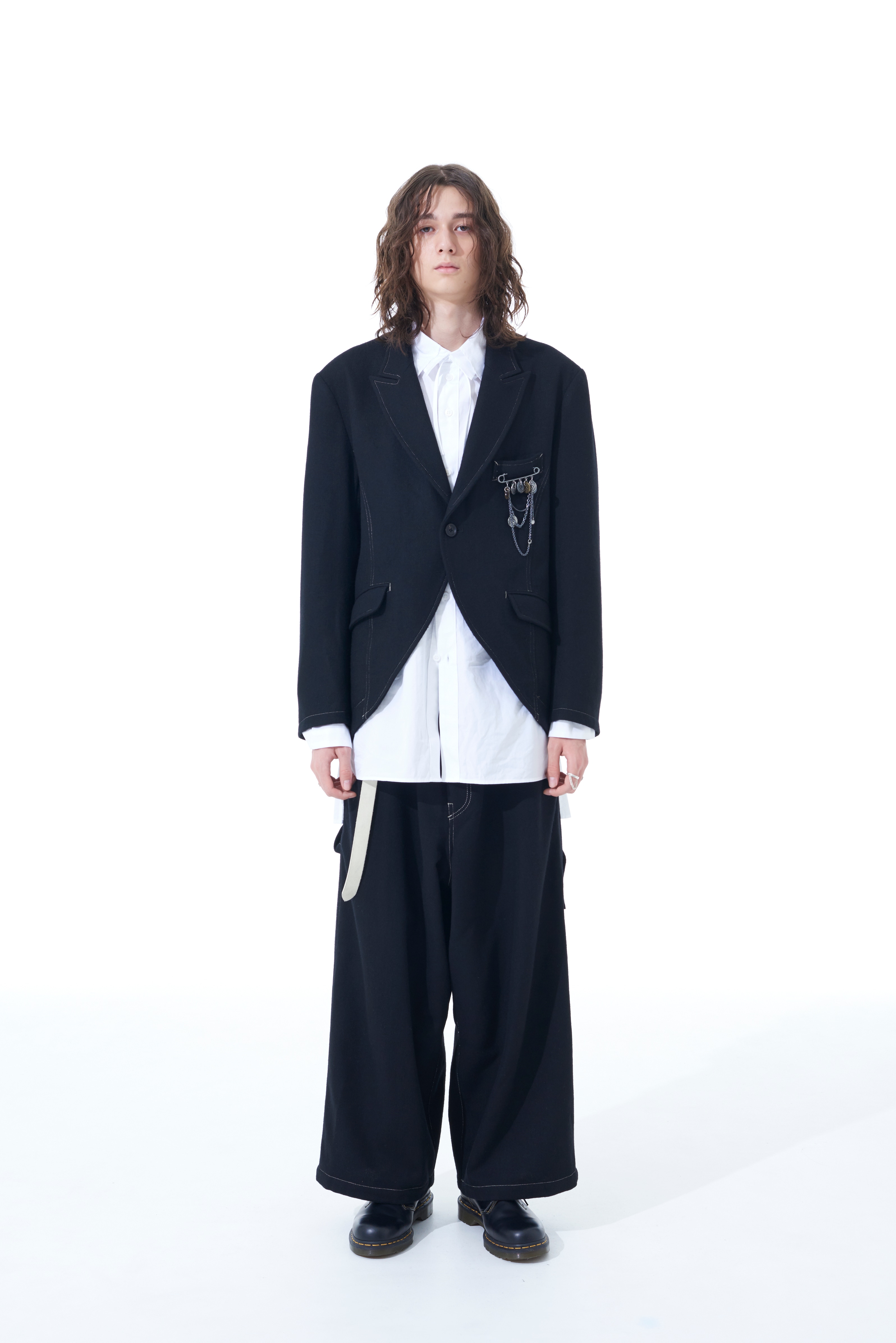 FLANNEL PEAKED JACKET(M Black): S'YTE｜THE SHOP YOHJI YAMAMOTO