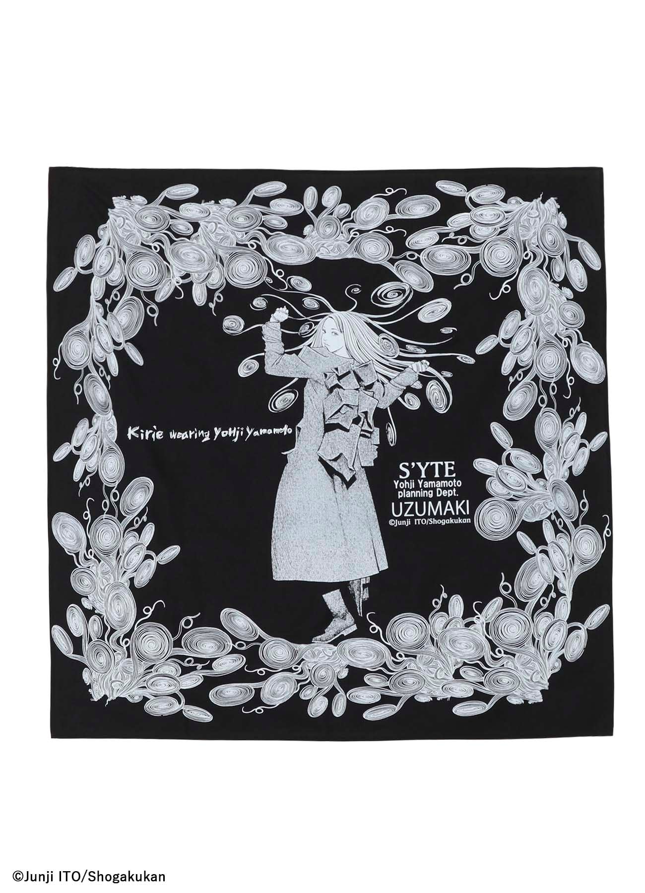 S'YTE × Junji ITO -UZUMAKI- KIRIE WEARING YOHJI YAMAMOTO SCARF