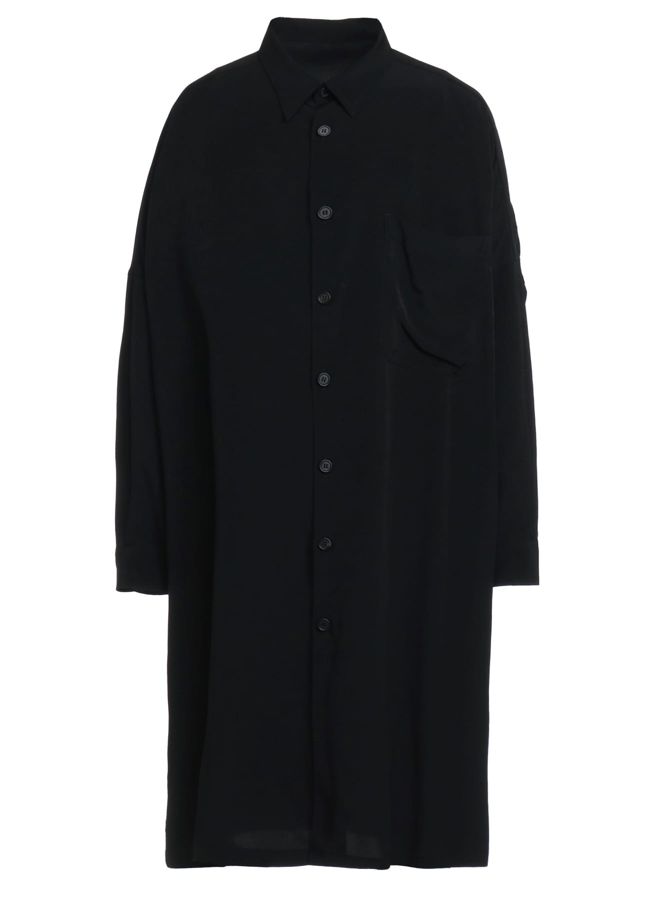 CREPE DE CHINE BACK YOKE ZIP COAT(M Black): S'YTE｜THE SHOP YOHJI