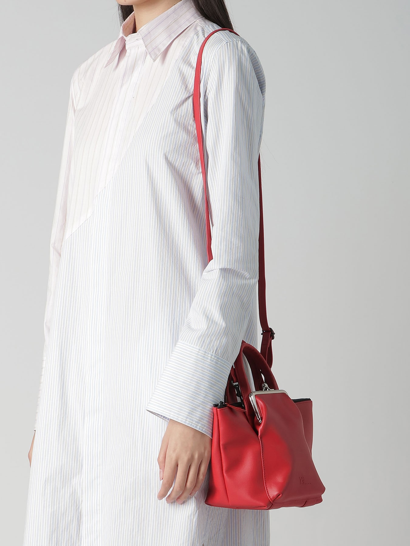 COW LEATHER TOTE BAG(FREE SIZE Red): Y's.｜THE SHOP YOHJI YAMAMOTO