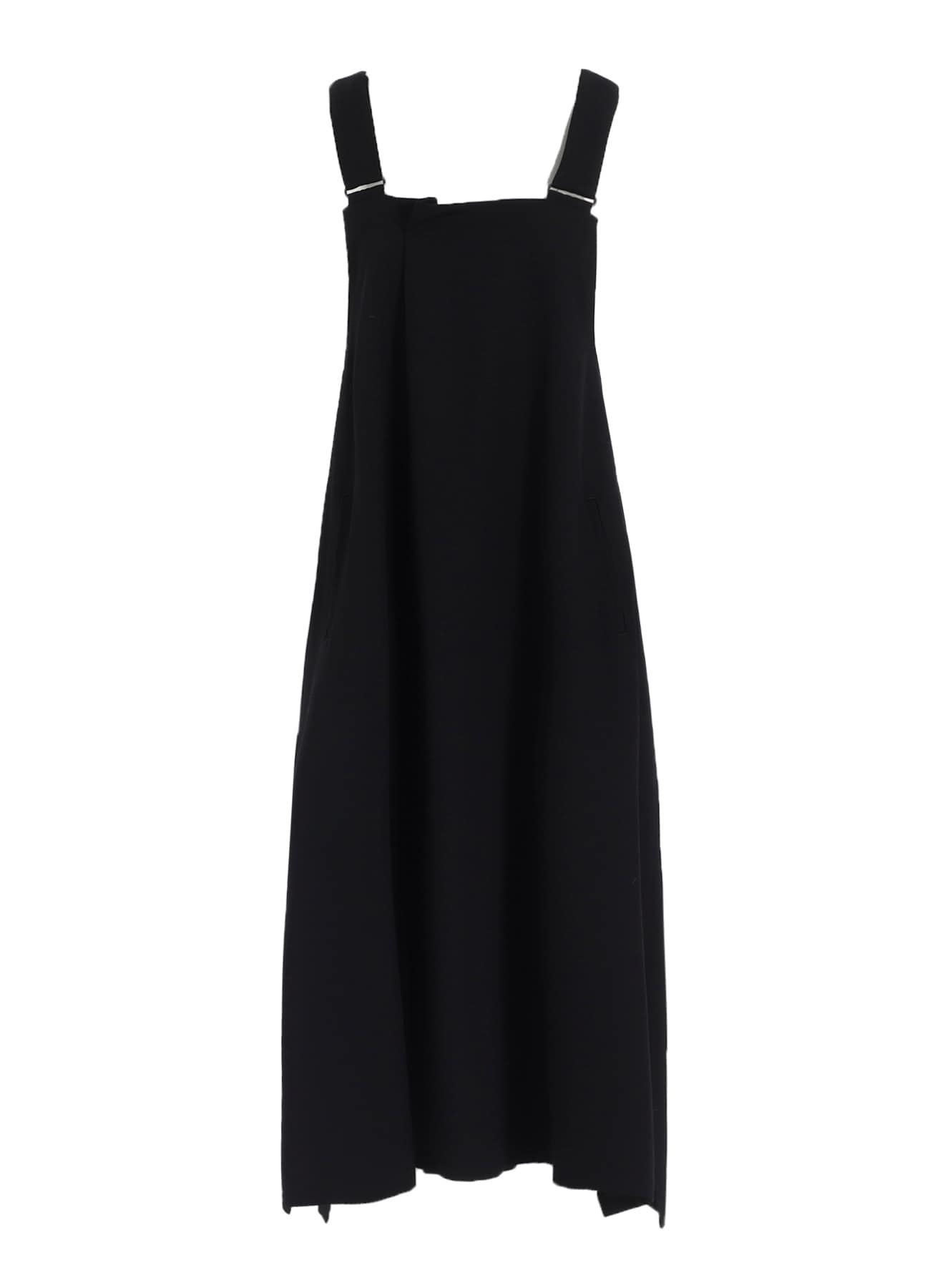 WOOL GABARDINE OVERALLS DRESS(XS Black): Y's｜THE SHOP YOHJI YAMAMOTO