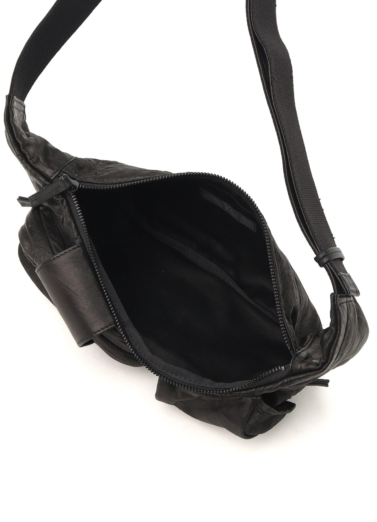TWISTED SOFT LEATHER POCKET BAG(FREE SIZE Black): Y's｜THE SHOP