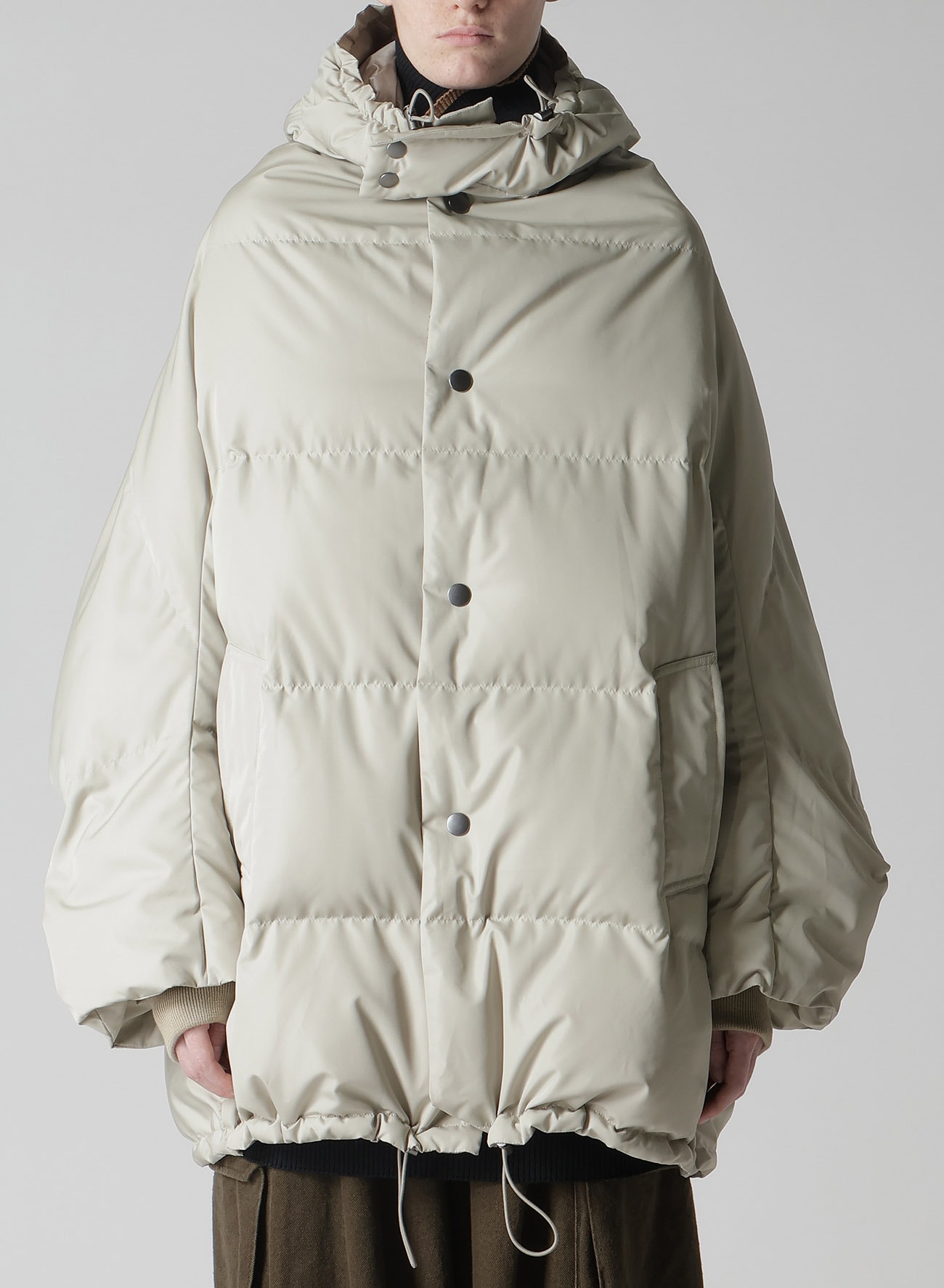 DOWN HOODED JACKET(XS Beige): Y's｜THE SHOP YOHJI YAMAMOTO