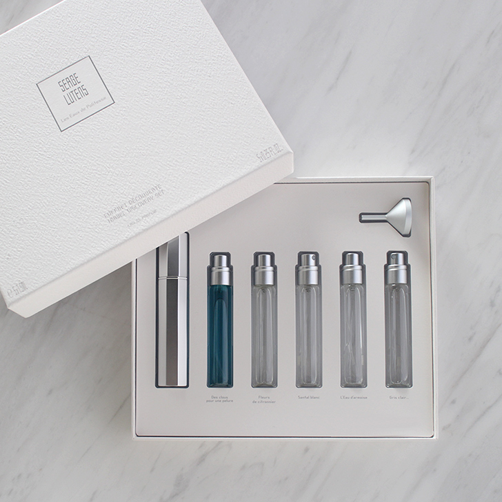 5つの香りがセットされたアトマイザー｜セルジュ・ルタンス トラベル