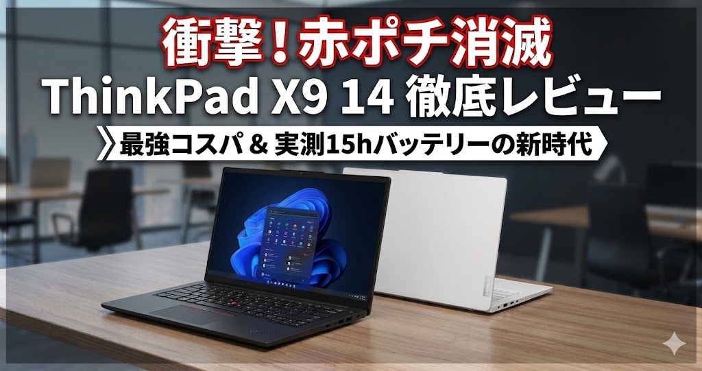ThinkPad X9 14 Gen 1 レビュー｜赤ポチ消滅でも高コスパな名機