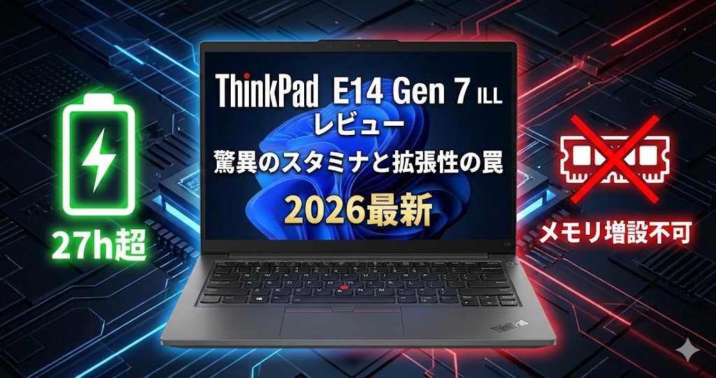 ThinkPad E14 Gen 7 ILLレビュー｜驚異のスタミナと拡張性の罠 | ThinkNavi