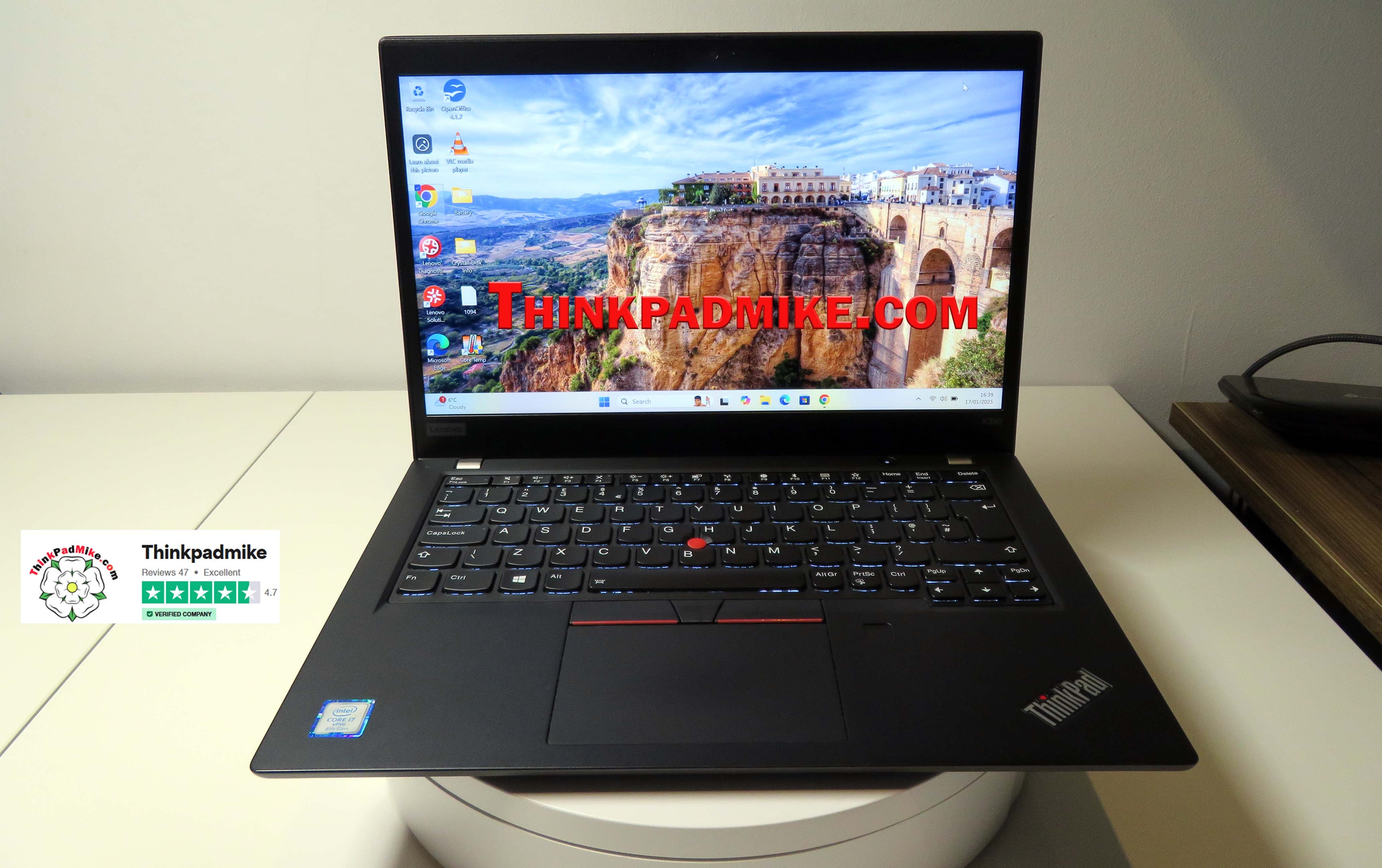 Lenovo ThinkPad x390 i7 1.9Ghz 8665U 16GB RAM 512GB SSD IPS TOUCH
