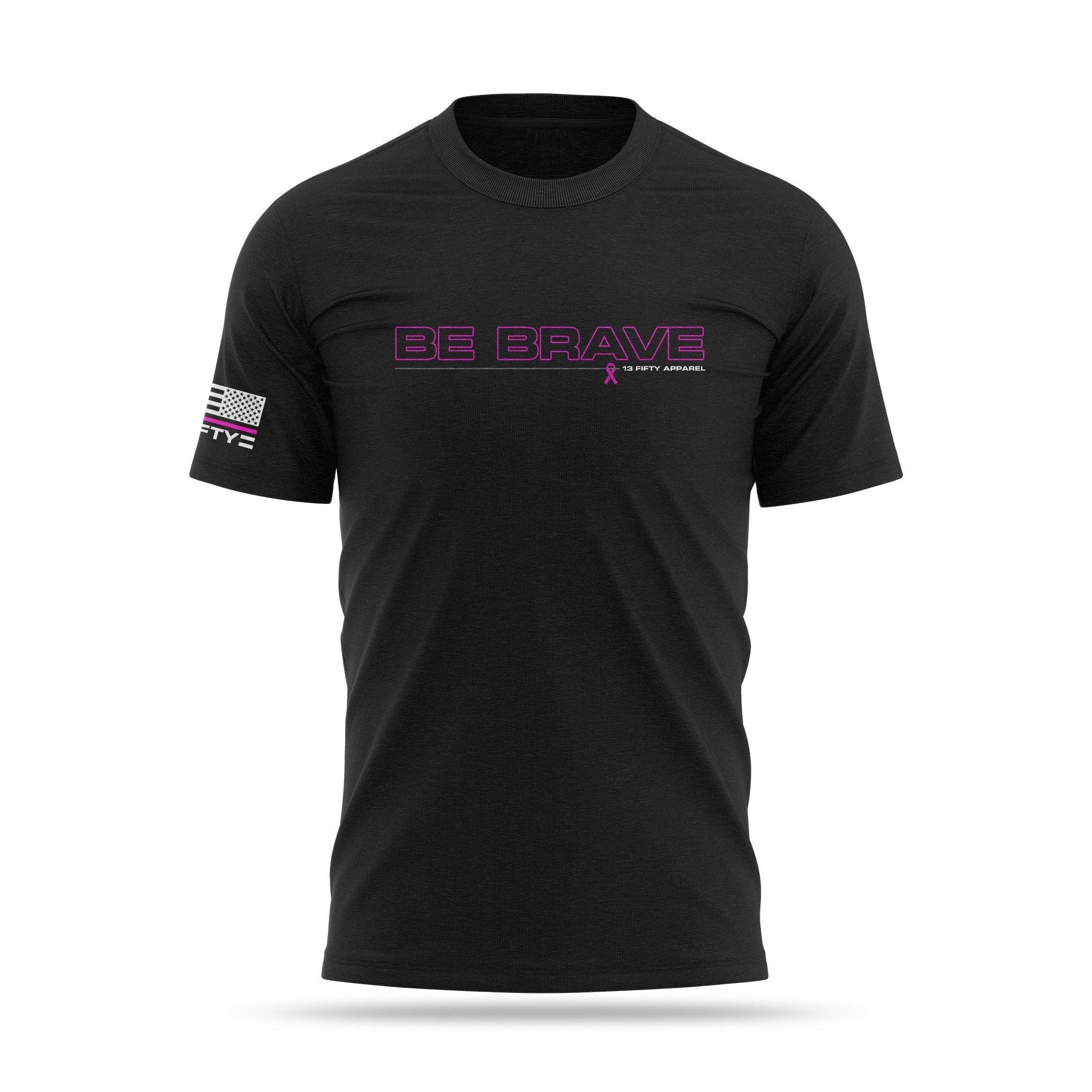 BE BRAVE 24] Cotton Blend Shirt [BLK/PNK] | 13 Fifty Apparel