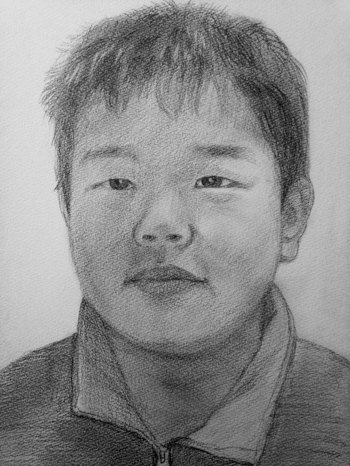 鉛筆肖像画(注文制作・A4サイズ) | 秦 洋子 ｜インテリア絵画 アートの