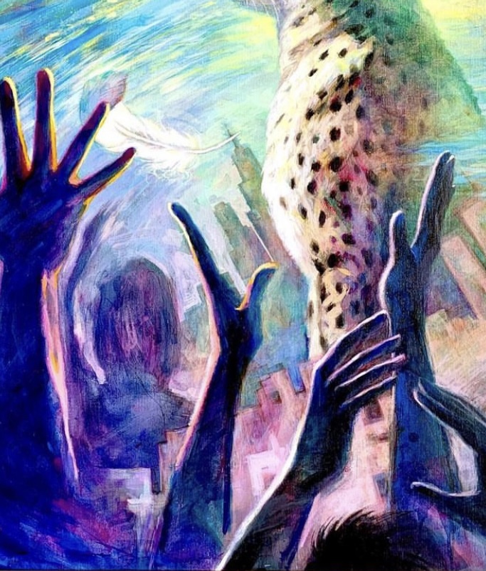 アクリル画 〖 狂おしきDREAM 〗 F50号サイズ / 額入り | Izumini