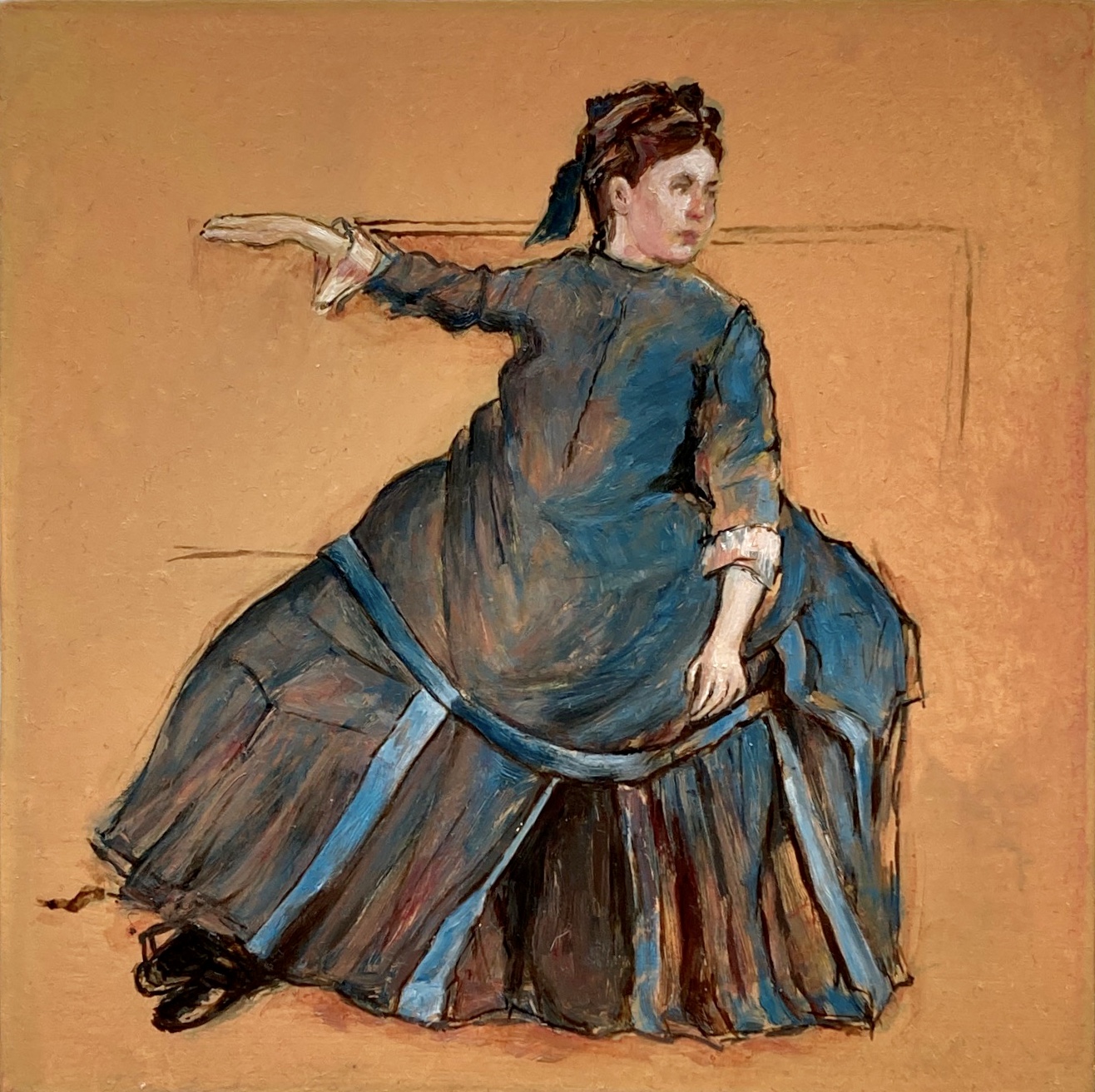 模写 エドガードガ(ソファに座る女性) | Gens art ｜インテリア絵画