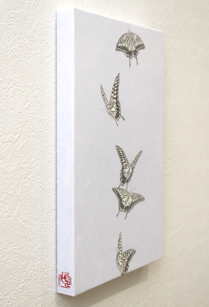 松哲也 時空 蝶の変化を描いたアート作品 送料込み0321 松哲也 時空 蝶