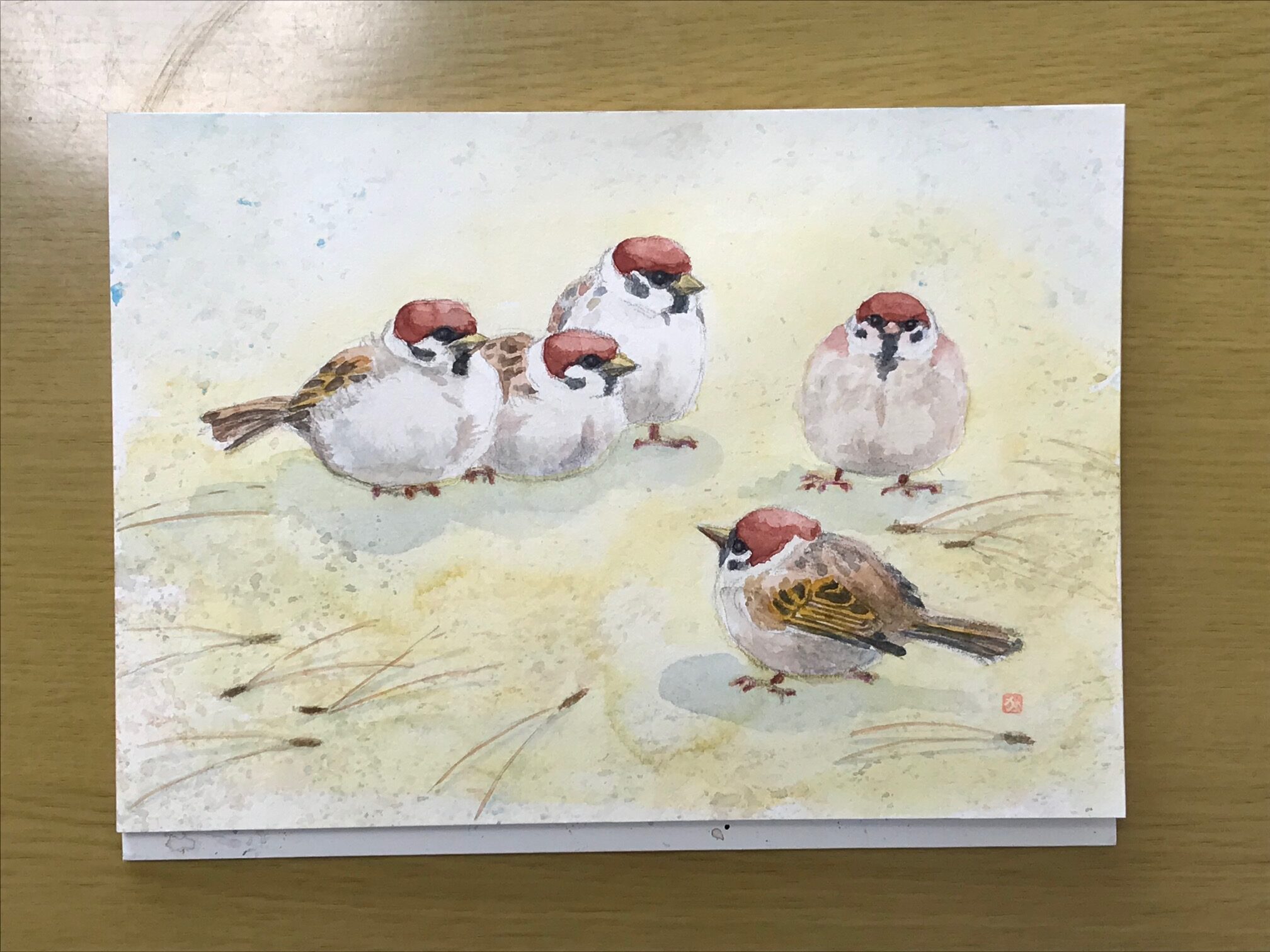 B5 すずめの学校の先生は | canako ｜インテリア絵画 アートの専門通販