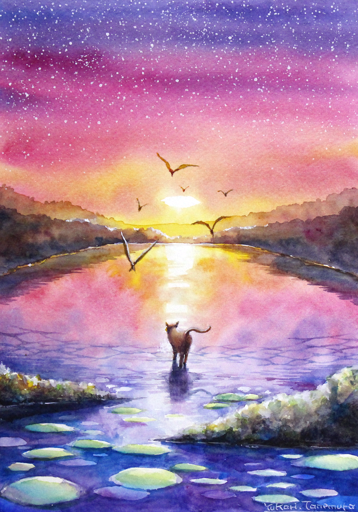 水面の色 | Yukari.Tanemura ｜インテリア絵画 アートの専門通販