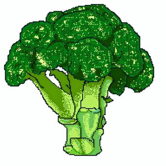ブロッコリー(ドット絵)イラスト - No: 22127881｜無料イラスト