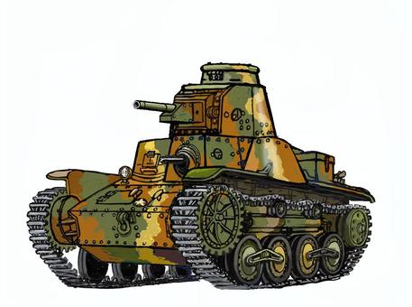 日本軍（大日本帝国陸軍）95式軽戦車 イラスト - No: 23886249｜無料