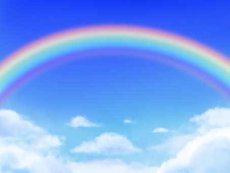 虹と空 背景イラストイラスト - No: 22006125｜無料イラスト・フリー