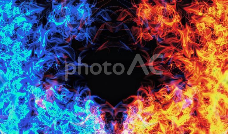 青と赤の炎 エフェクト イメージ 素材 - No: 23045748｜写真素材なら