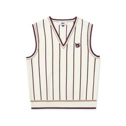 WOMEN トラッドストライプニットベスト アイボリー