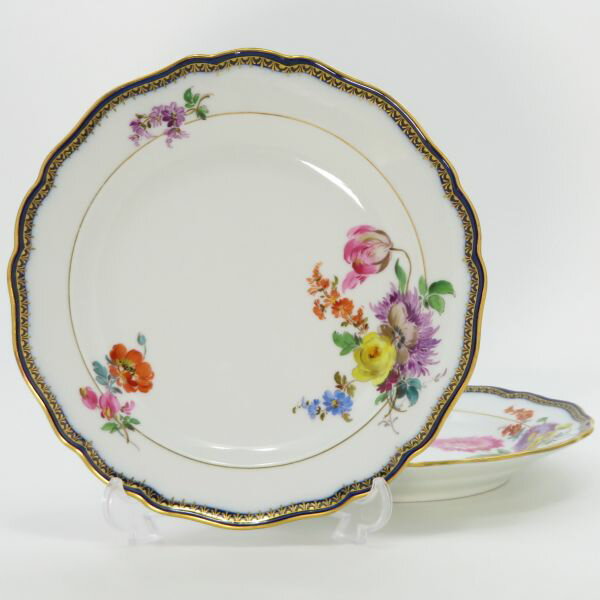 マイセン 金彩 「夏の花束」アルトツィアレリーフ 絵皿 直径 34.5