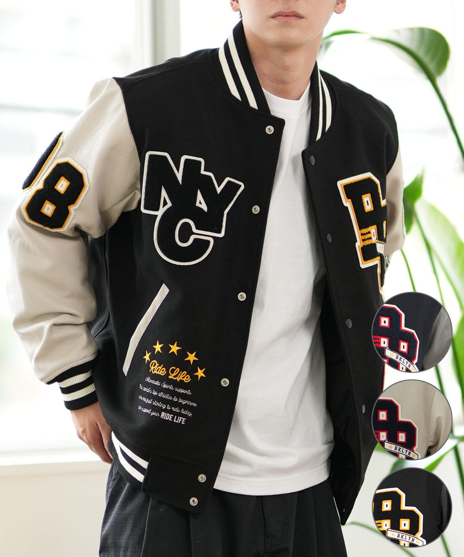 DELUXE（デラックス）の「Deluxe x Evisen Varsity JKT（スタジャン