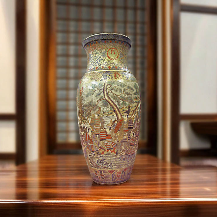 作家物 銀彩花器 / 陶器 陶芸 花瓶 花器 壺 角壺 作家 民藝 民芸 骨董