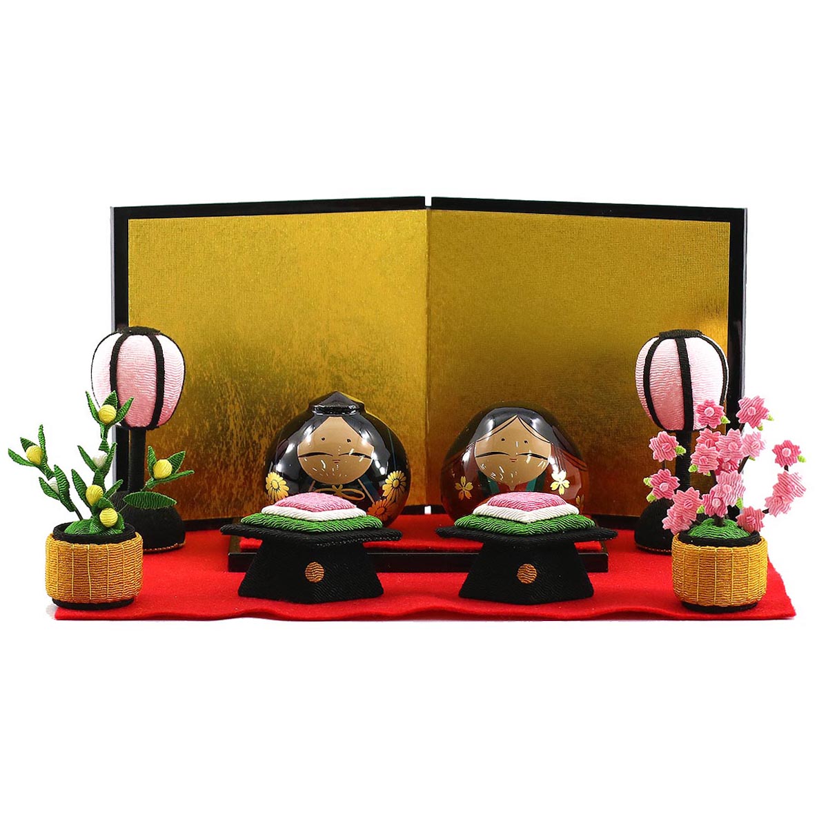 楽天市場】中村民芸社 大内人形 ペアセット 桐箱入りの通販