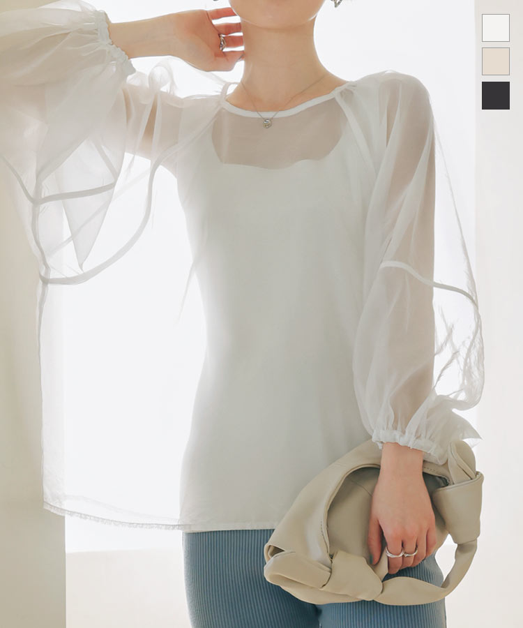 楽天市場】オーガンジー トップス（レディースファッション）の通販