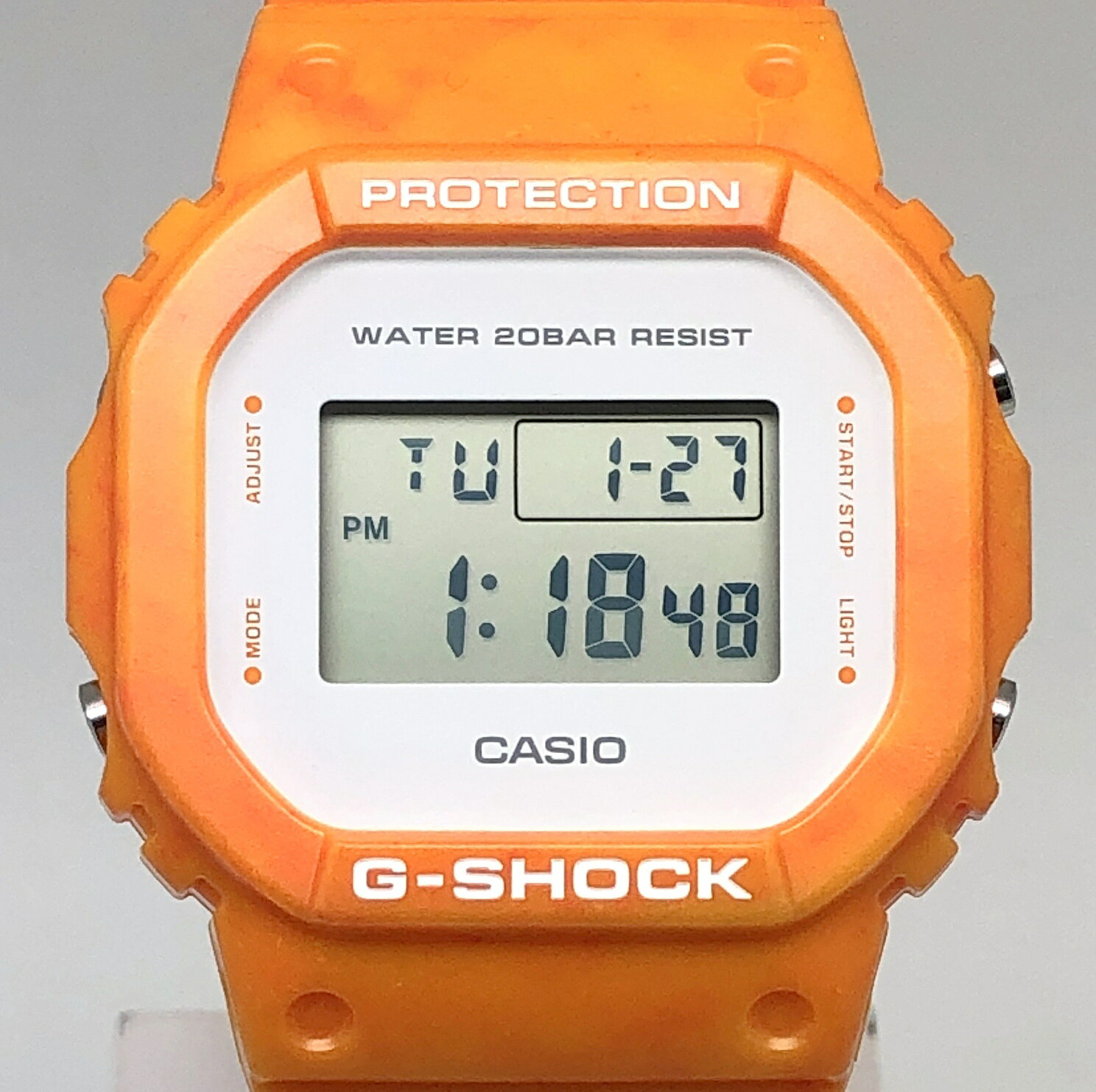 楽天市場】g shock オレンジ（文字盤形状正方形（スクエア））の通販