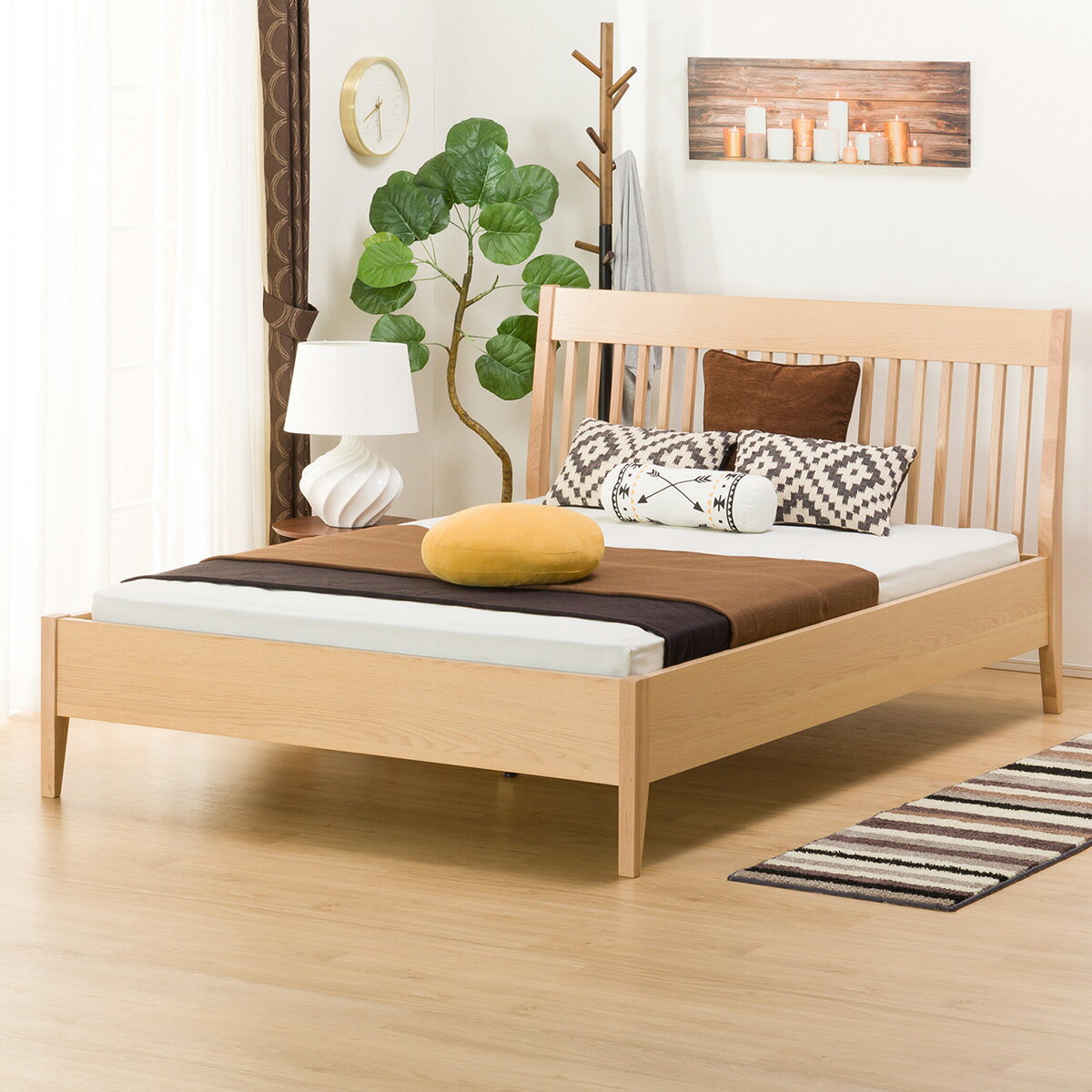 引取限定】ニトリ ダブルベッドフレーム ヴァイン LEG すのこ 引取限定