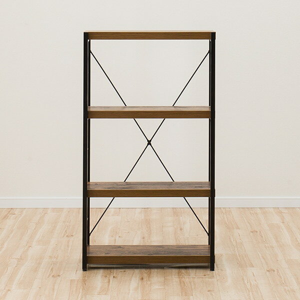 幅60cm]ブックシェルフ(N ステイン 60 BR) 【1年保証】パソコンデスク