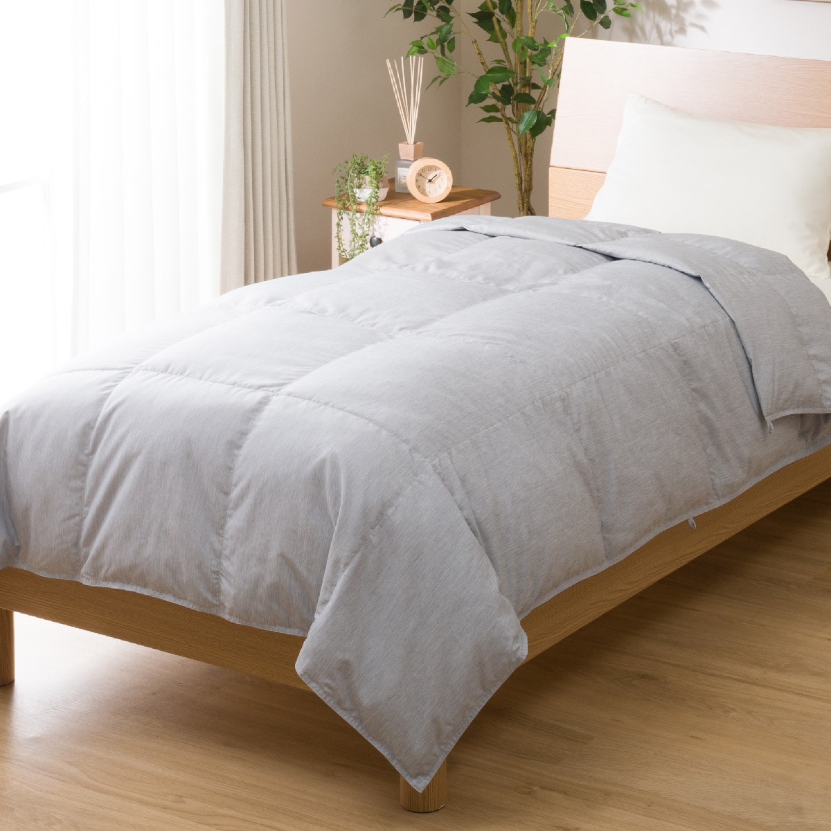 洗えるダウンケット 羽毛肌掛けふとん ダブル(NT i GYプレーンD) 【1年