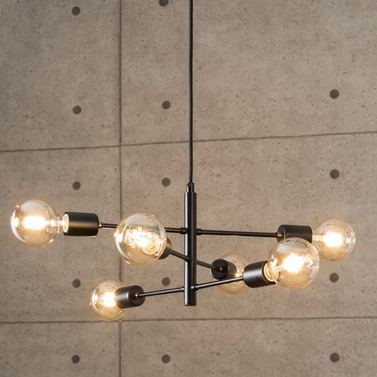 ガラスペンダントライト 5灯 ANV ゴールド (Living in Comfort