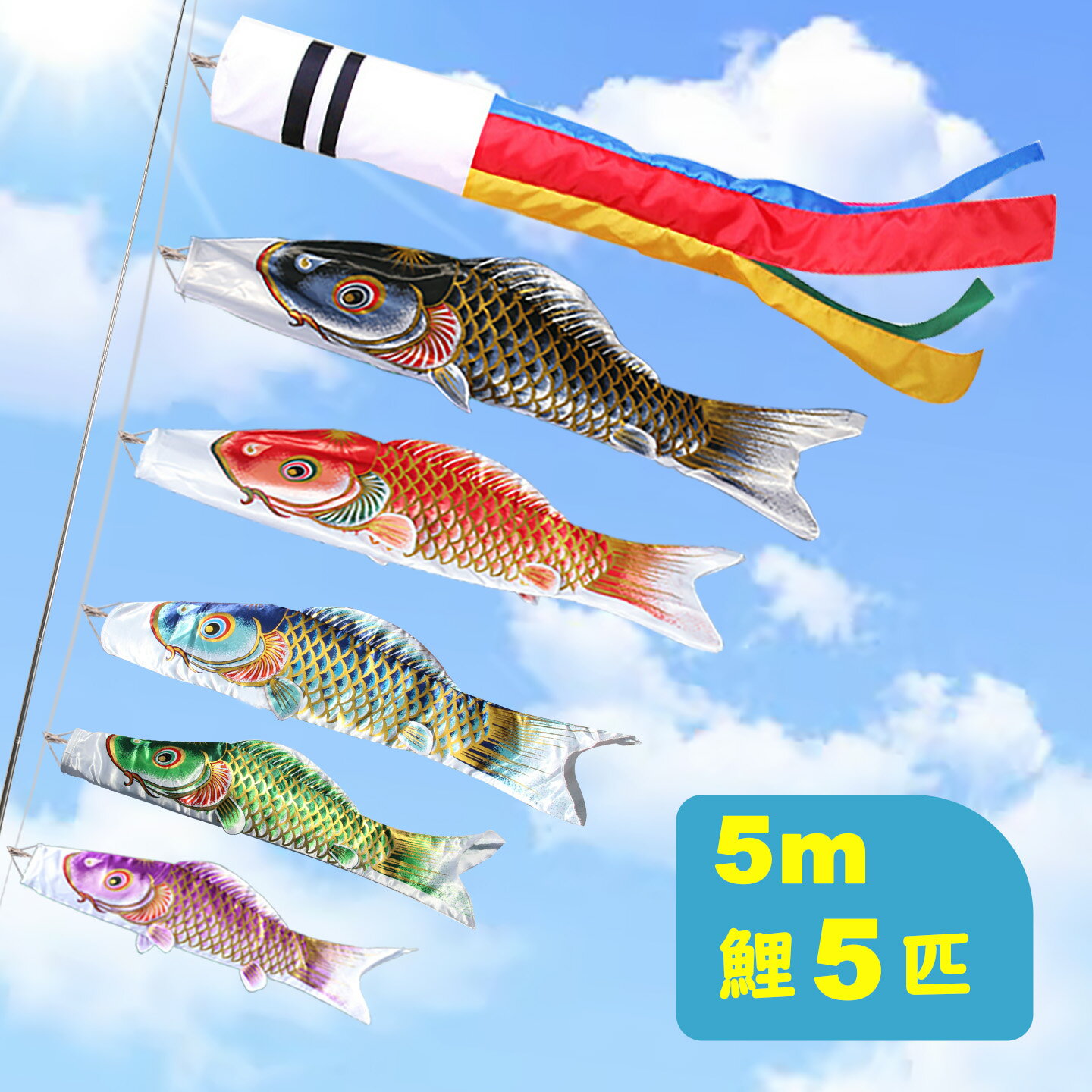 楽天市場】鯉のぼり 5mの通販