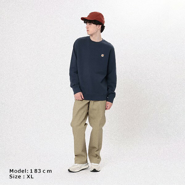 楽天市場】メゾンキツネ スウェット フォックスヘッド パッチ ネイビー