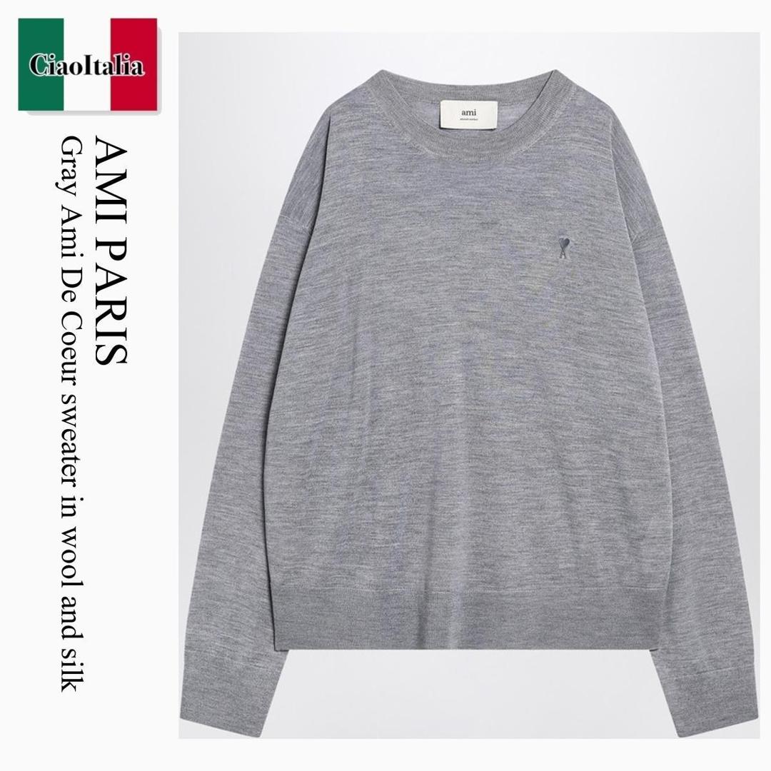 楽天市場】ami alexandre mattiussi ニット（カラーグレー）（ニット
