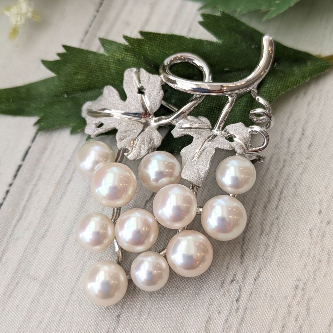 楽天市場】ブローチ パール ぶどうの通販