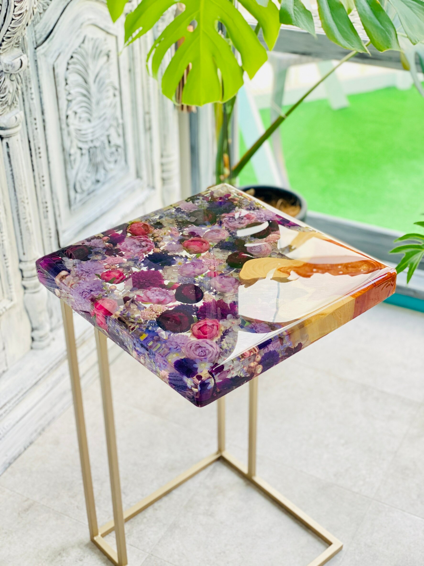 楽天市場】ドライフラワー レジン（テーブル｜インテリア・寝具・収納