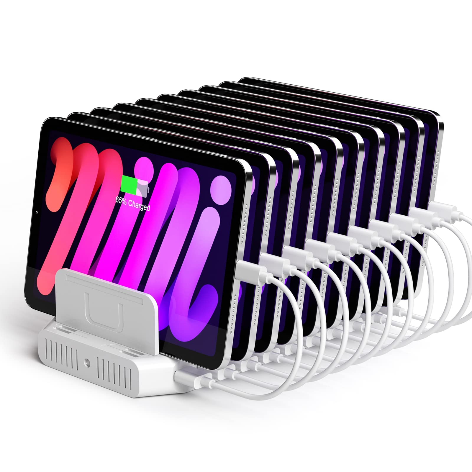 タブレット 充電スタンド タブレット8台、iPhone10台、携帯73台