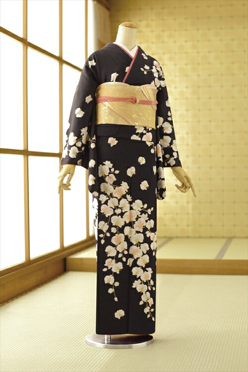 楽天市場】着物 黒 蝶 訪問着の通販