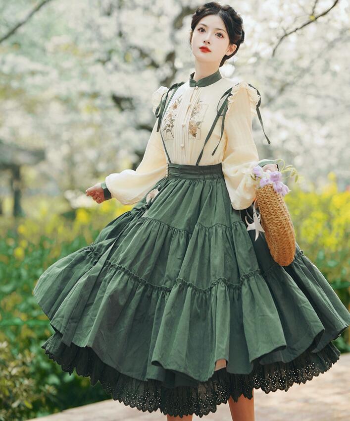 楽天市場】ロリータ 中華（カラーグリーン）（レディースファッション