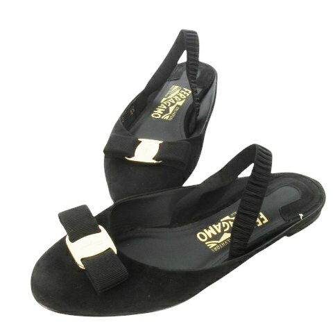 ✨極美品✨フェラガモ フラワーヒール サンダル ブラック フェラガモの