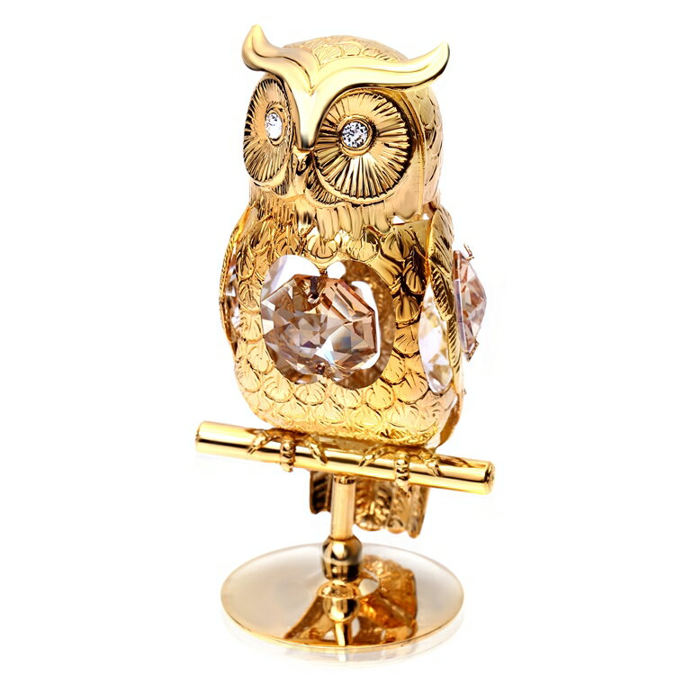 楽天市場】フクロウ 置物 スワロフスキーの通販