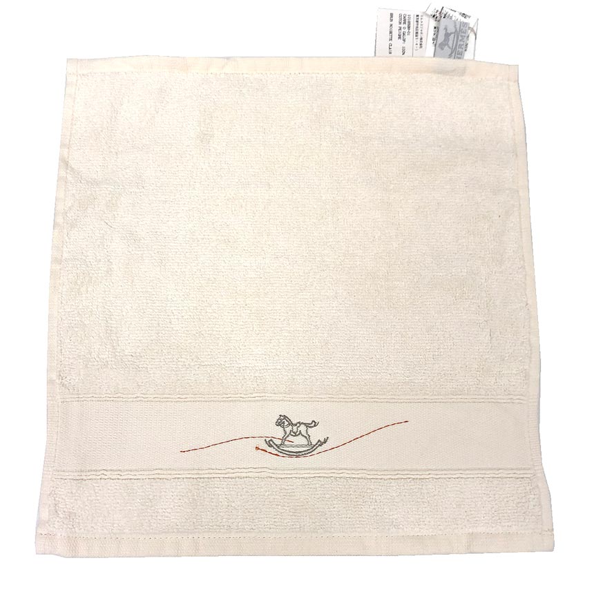 ☆【新品未使用】HERMES 綿100％ ベビータオル おくるみ ベージュ 楽天