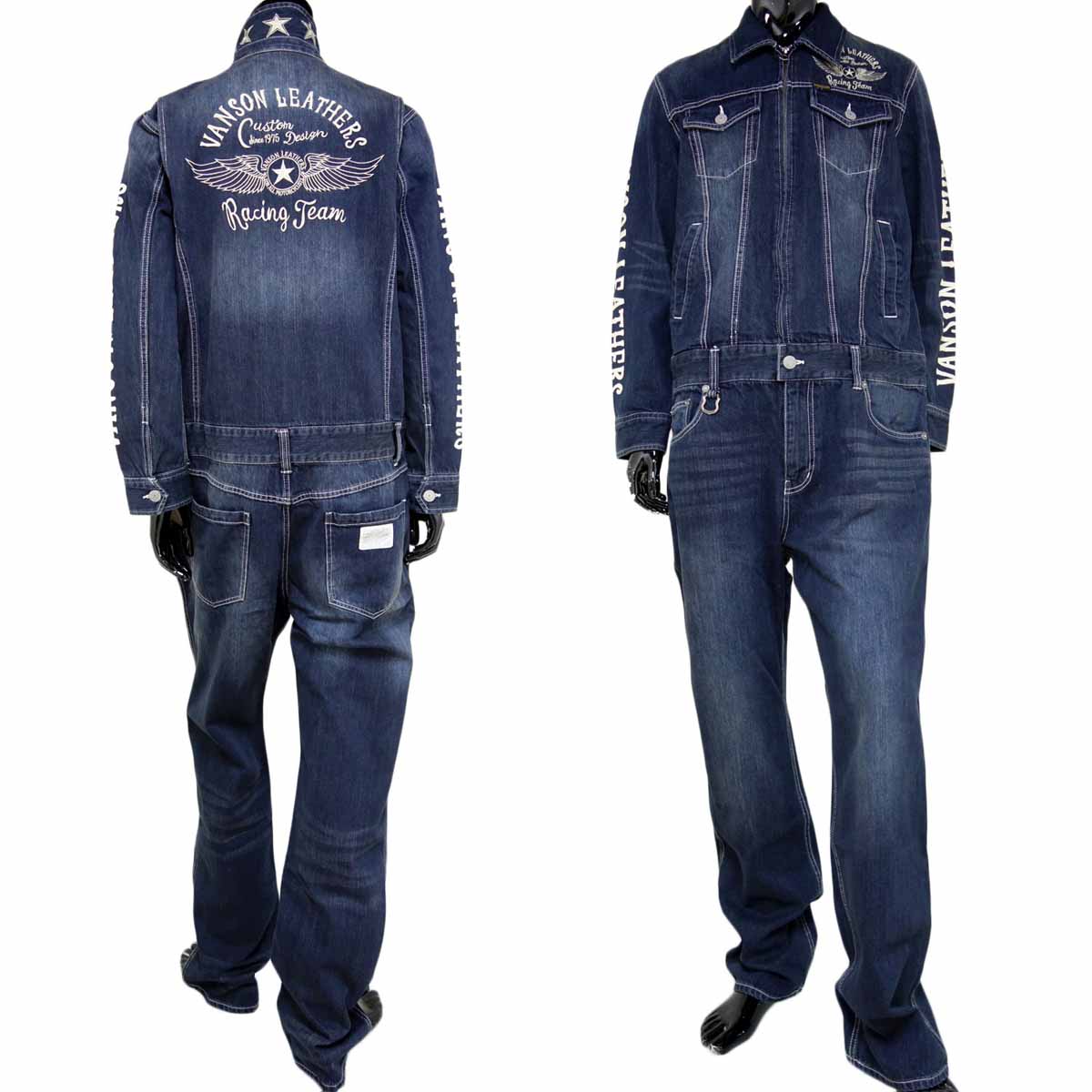 楽天市場】vanson つなぎ ヒッコリー（メンズファッション）の通販