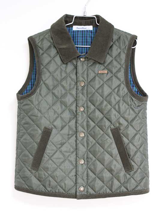 タグつき 新品未着用 familiar キルティングベスト 120 タグつき 新品