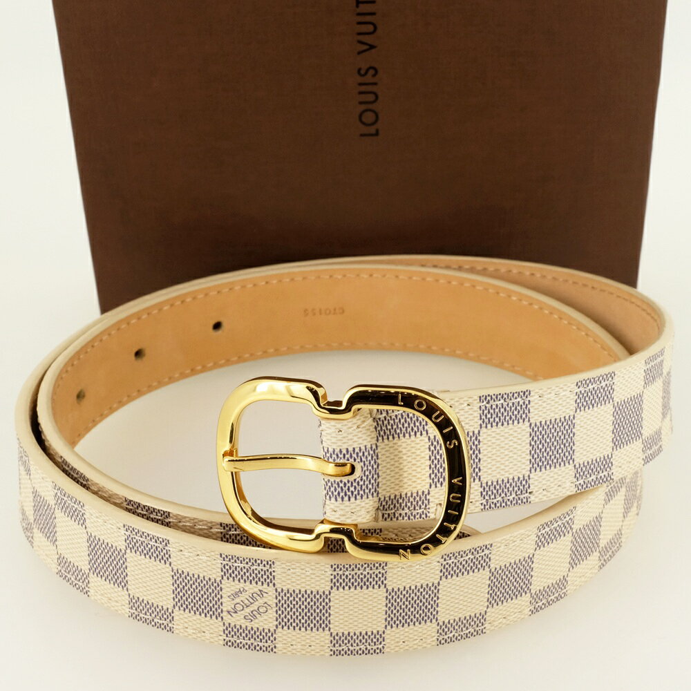 楽天市場】ルイ ヴィトン ベルト サンチュール ダミエ ゴールドの通販
