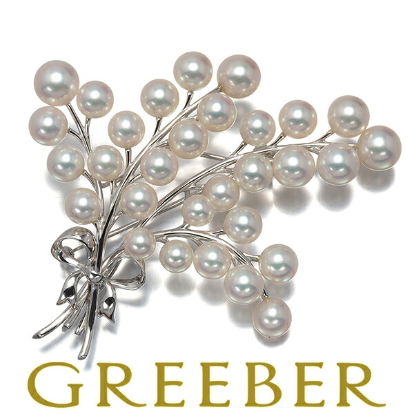 ミキモト アコヤ真珠 パール ブローチ 5.0mm-6.0mm SILVER brand